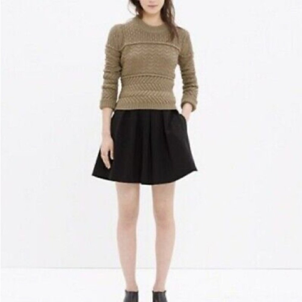 NWT Madewell black ponte a line short skirt
